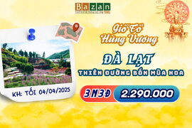 [2025] Đà Lạt - Thiên đường 4 mùa hoa - Tour Giỗ tổ Hùng Vương