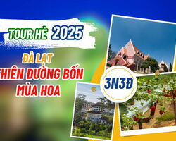 [TOUR HÈ 2025] ĐÀ LẠT 3N3Đ – THIÊN ĐƯỜNG BỐN MÙA HOA