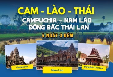 TOUR CAMPUCHIA – NAM LÀO – ĐÔNG BẮC THÁI LAN 4N3Đ