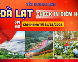 TOUR TẾT DƯƠNG LỊCH 2026 ĐÀ LẠT - CHECKIN ĐIỂM HOT 3N3Đ