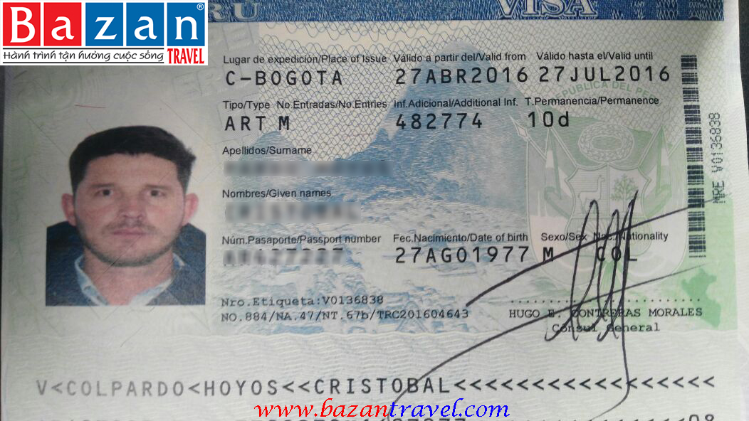 Xin Visa Peru D Ch V L M Visa Uy T N Nhanh Ch Ng   543 Visa Peru 1 