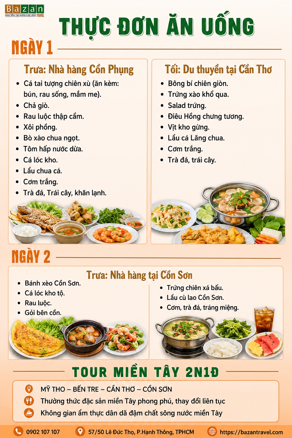 Tour Miền Tây 2N1Đ | Chợ Nổi Cái Răng – Cù Lao – Đờn Ca Tài Tử