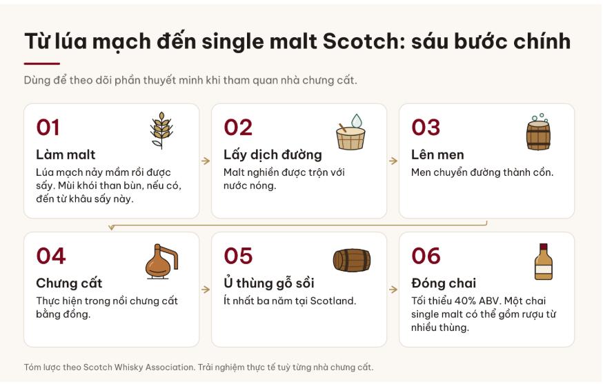 Các bước khái quát giúp theo dõi phần thuyết minh tại nhà chưng cất.